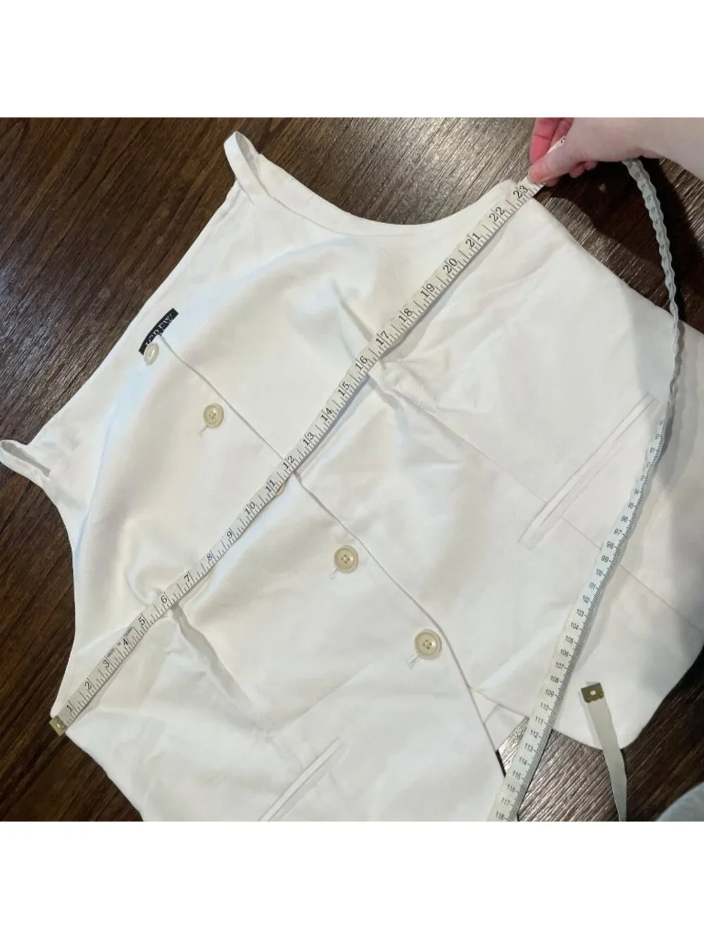 J.Crew Button-Up Cutaway Tank Top Sz 20 White 2XL Sleeveless Preppy Coastal Slim